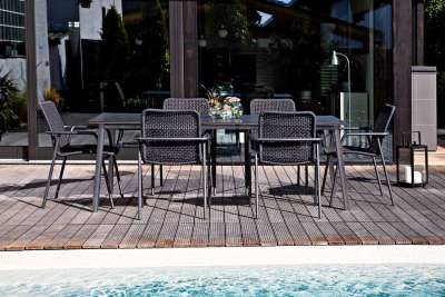 Jati & Kebon Durham Tischgestell für Tischplatte 220x100cm, eisengrau